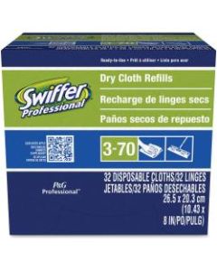 Swiffer Sweeper Dry Cloth Refills, 10-5/8in x 8in, White, 32 Cloths Per Box, Carton Of 6 Boxes