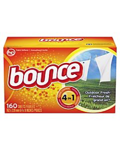 Bounce Dryer Sheets, Outdoor Fresh Scent, Orange, 160 Sheets Per Box, Carton Of 6 Boxes