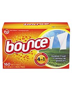 Bounce Dryer Sheets, Outdoor Fresh Scent, Orange, 160 Sheets Per Box, Carton Of 6 Boxes