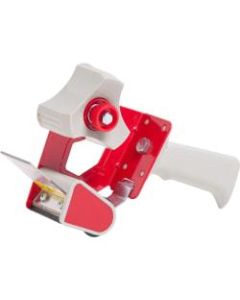 Business Source Pistol Grip Tape Dispenser - 3in Core - Adjustable Tension Mechanism - Red - 1 Each