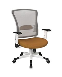 Office Star Space Seating Mesh Mid-Back Chair, Brass/White