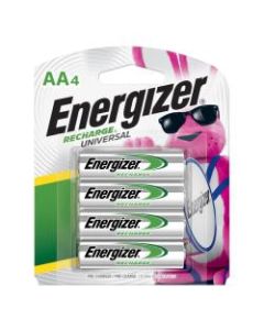 Energizer Rechargeable NiMH AA Batteries, Pack Of 4