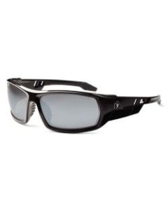 Ergodyne Skullerz Safety Glasses, Odin, Black Frame, Silver Mirror Lens