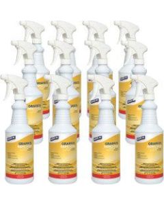 Genuine Joe Graffiti Remover - Ready-To-Use Liquid - 32 fl oz (1 quart) - Mint Scent - 12 / Carton - Amber