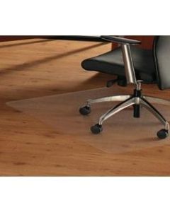 Cleartex UnoMat Hard Floor/Very Low Pile Chair Mat - Hard Floor, Home, Office - 60in Length x 48in Width x 74.8 mil Thickness - Rectangle - Polycarbonate - Clear