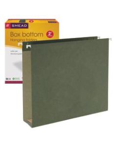 Smead Hanging Box-Bottom File Folders, 2in Expansion, Letter Size, Standard Green, Box Of 25