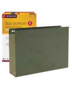 Smead Hanging Box-Bottom File Folders, 2in Expansion, Legal Size, Standard Green, Box Of 25 Folders