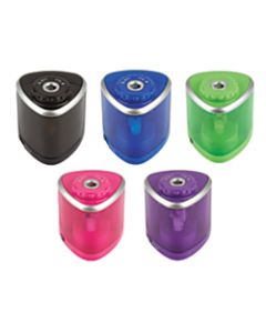 Office Depot Brand Dual-Powered Pencil Sharpener, Assorted Colors