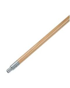 Pro Line Metal-Tip Threaded Hardwood Broom Handle, 15/16in Diameter, 60in Length