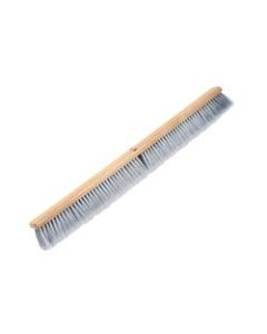 Proline Brush Hardwood Block Floor Broom Head, 2 1/2in Polypropylene Bristles, 36in, Gray