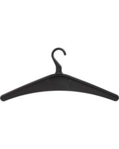 Lorell Plastic Garment Hangers, Open Hook, Black, Pack Of 12