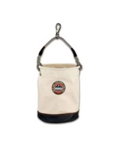 Ergodyne Arsenal 5740 Leather-Bottom Bucket With Swivel Clip, 17in x 12-1/2in, White