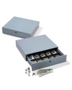 Office Depot Brand Large-Capacity Manual Cash Drawer, 3 7/8inH x 17 3/4inW x 15 7/8inD, Gray