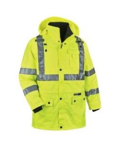 Ergodyne GloWear 8385 Type R Class 3 High-Visibility 4-In-1 Jacket, 5X, Lime