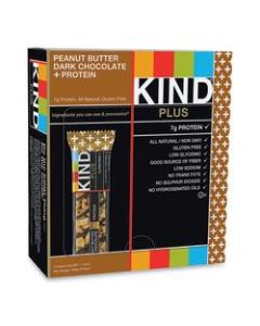 KIND Plus Dark Chocolate Peanut Butter Bars, 1.4 Oz, Box Of 12 Bars