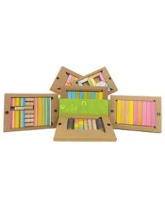 TEGU 130-Piece Classroom Wooden Block Kit, Assorted Colors