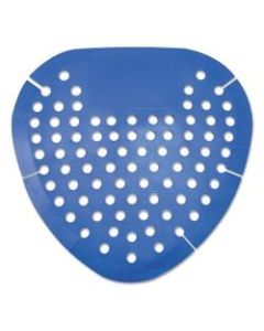 Genuine Joe Bubblegum Scent Urinal Screen - Deodorizer, Odor Neutralizer, Tapered Drain Hole, Splash Resistant - 12 / Box - Blue