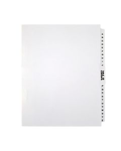 Office Depot Brand Legal Index Exhibit Unpunched Dividers With Laminated Tabs, Black/White, A-Z