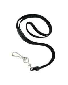 GBC Badgemates Breakaway Lanyards, 23in, Black, Pack Of 12