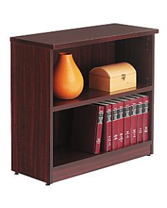 Alera Valencia Series Bookcase/Storage Cabinet, 2 Shelves, Mahogany