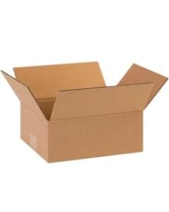Office Depot Brand Flat Corrugated Boxes, 10in x 9in x 4in, Kraft, Pack Of 25 Boxes