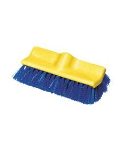 Rubbermaid Commercial Bi-Level Deck Scrub Brush, Poly Fibers, 10 Plastic Block, Tapered Hole, 1 Brush