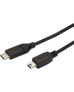 StarTech.com USB-C to Mini-USB Cable - M/M - 2 m 6ft - USB 2.0 - 6.60 ft USB Data Transfer Cable for Camera, Notebook, GPS - First End: 1 x Type B Male Mini USB - Second End: 1 x Type C Male USB - 60 MB/s - Shielding - Nickel Plated Connector - Black