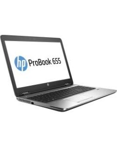 HP ProBook 655 G3 15.6in Notebook - 1366 x 768 - AMD A-Series 7th Gen Dual-core (2 Core) 2.30 GHz - 4 GB RAM - 500 GB HDD - Windows 10 Pro - AMD Radeon R5 Graphics - English Keyboard - IEEE 802.11a/b/g/n/ac Wireless LAN Standard
