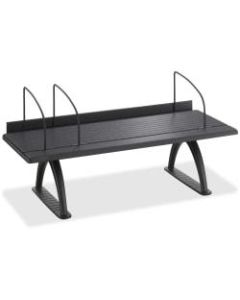 Safco Retainer Lip Desk Riser - 8.3in Height x 30in Width x 12.3in Depth - Desktop - Black - Melamine, Aluminum - 1 Each