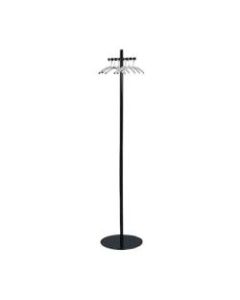 Safco Nail-Head Coat Tree, 67in x 15in, Black