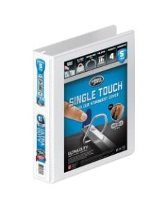 Wilson Jones "Print WonT Stick" Locking View 3-Ring Binder, 1 1/2in D-Rings, 53% Recycled, White