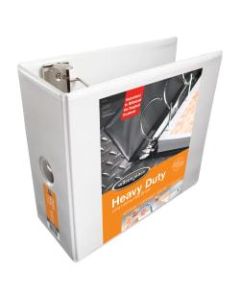 Wilson Jones "Print WonT Stick" Locking View 3-Ring Binder, 5in D-Rings, 51% Recycled, White