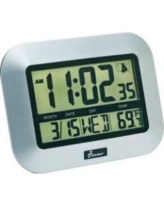 SKILCRAFT LCD Digital Display Clock, Silver