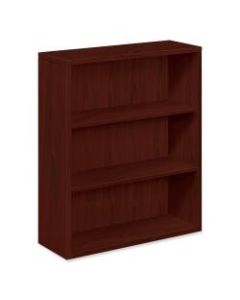 HON 10500 Series 3-Shelf Bookcase With Fixed Shelves, Mahogany