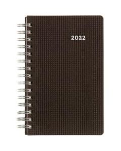 Brownline Daily DuraFlex Planner, 8in x 5in, Black, January To December 2022, CB634V.BLK