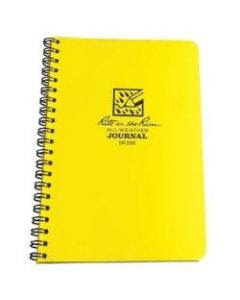 Rite in the Rain All-Weather Spiral Notebooks, 4-5/8in x 7in, 64 Pages (32 Sheets), Yellow, Pack Of 12 Notebooks
