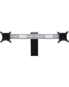 Lorell Dual-Monitor Bracket, For Electric Sit-To-Stand Desk Riser, Silver
