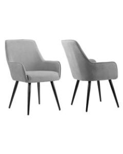 Glamour Home Amir Dining Chairs, Gray, Set Of 2 Chairs