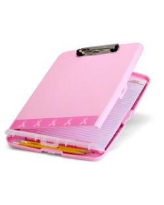 Breast Cancer Awareness BCA Slim Form Holder Storage Clipboard Box, 11in, Pink