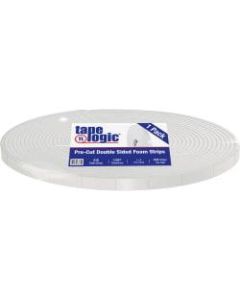 Tape Logic Double-Sided Foam Strips, 3in Core, 1in x 3in, White, Roll Of 216