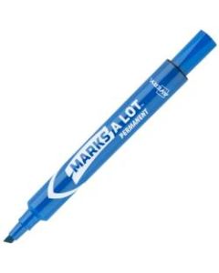 Avery Marks-A-Lot Permanent Markers, Chisel Tip, Blue, Pack Of 12