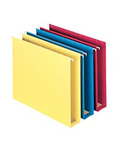 Smead Premium Box-Bottom Hanging File Folders, 2in Expansion, Letter Size, Assorted Colors, Box Of 25 Folders