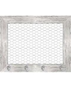 PTM Images Expressions Framed Wall Art, Chicken Wire, 24inH x 30inW, White