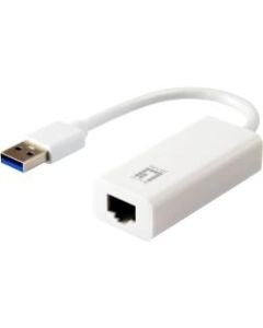 LevelOne USB-0401 USB to Gigabit Ethernet Adapter (Windows Only) - USB - 1 Port(s) - 1 x Network (RJ-45) - 10/100/1000Base-T