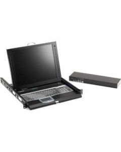 Black Box ServTray Complete, 17in , Single-Port KVM Module, DVI, VGA, PS/2 or USB - 17in LCD - 1024 x 768 - 1 x PS/2 Port - 1 x USB - 1 x DVI - 1 x VGA - 1 - Keyboard - 1U High - TAA Compliant