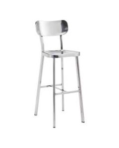Zuo Modern Winter Bar Chair, Silver
