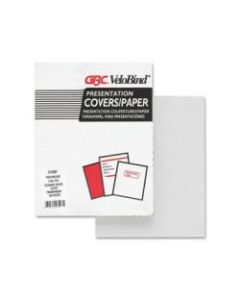 GBC Clear View VeloBind Economy Presentation Covers - For Letter 8 1/2in x 11in Sheet - Square - Clear - Polypropylene - 25 / Pack