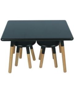 Ace Casual Childrens Table Set, 18-15/16inH x 23-5/8inW x 31-1/2inD, Black/Natural