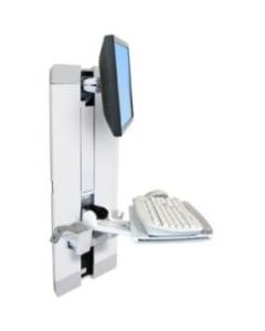 Ergotron StyleView 60-609-216 Lift for Flat Panel Display, Keyboard - White - 24in Screen Support - 33 lb Load Capacity