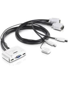 TRENDnet 2-Port USB KVM Switch and Cable Kit, Manage Two PCs, USB 2.0, Auto-Scan, Hot-Keys, Windows/Linux/Mac 10.4 or Higher, TK-217i - 2-Port USB KVM Switch - TRENDnet TK-217i